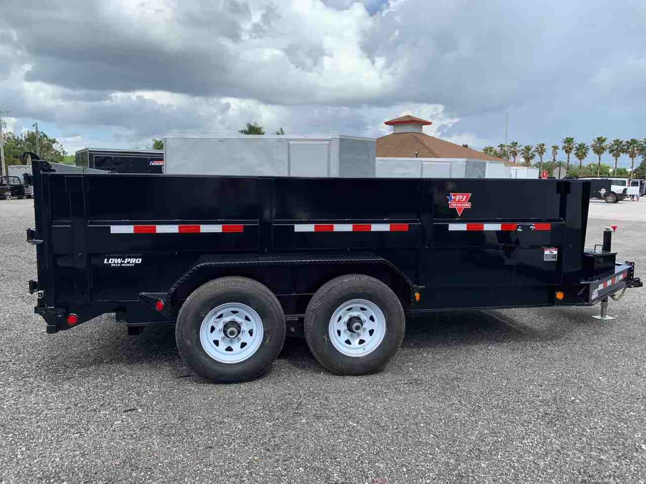 PJ 7X14 DUMP TRAILER 7 TON LOW PROFILE 3' HIGH SIDE DM142-3 | Trailer