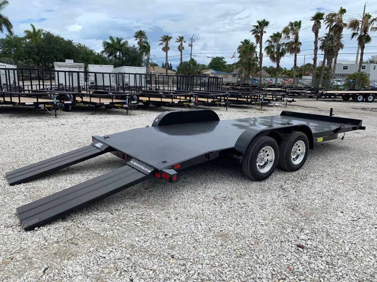 BIG TEX 7x18 STEEL DECK CAR TRAILER 70DM-18 | Trailer Nation